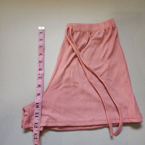 Capella Sleep Set Womens Small Pink Long Sleeve Top & Shorts Ribbed Knit Stretch - Picture 4 of 11